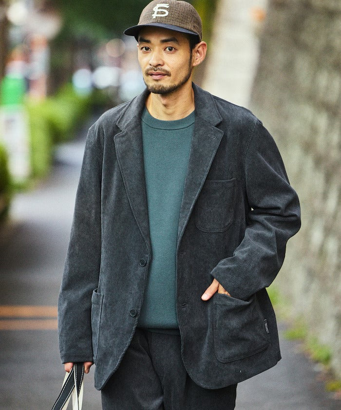 FREAK'S STORE／寬鬆版燈芯絨兩釦西裝外套套裝 Fabric by SOLOTEX(R)