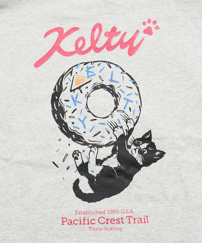 KELTY × FREAK'S STORE / 甜甜圈黑貓印花 圓領衫（日本聯名限定）