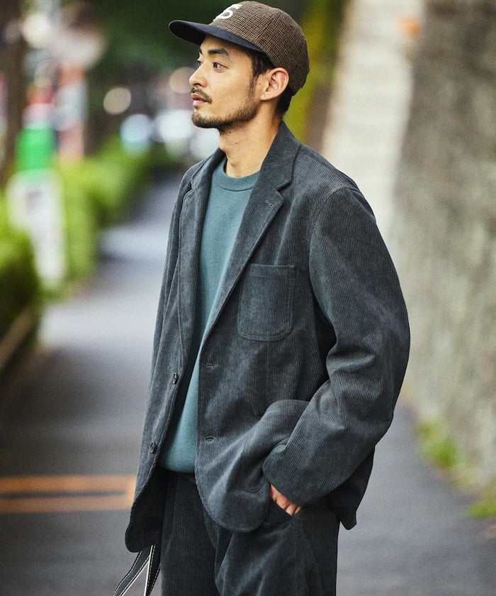 FREAK'S STORE／寬鬆版燈芯絨兩釦西裝外套套裝 Fabric by SOLOTEX(R)