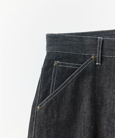 FREAK'S STORE／3D立體剪裁 抽繩 寬版牛仔褲