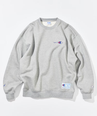 Champion × NAUTICA／日本聯名限定 刺繡刷毛 圓領衫