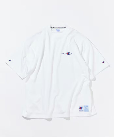 Champion × NAUTICA／日本聯名限定 刺繡厚磅圓領T恤