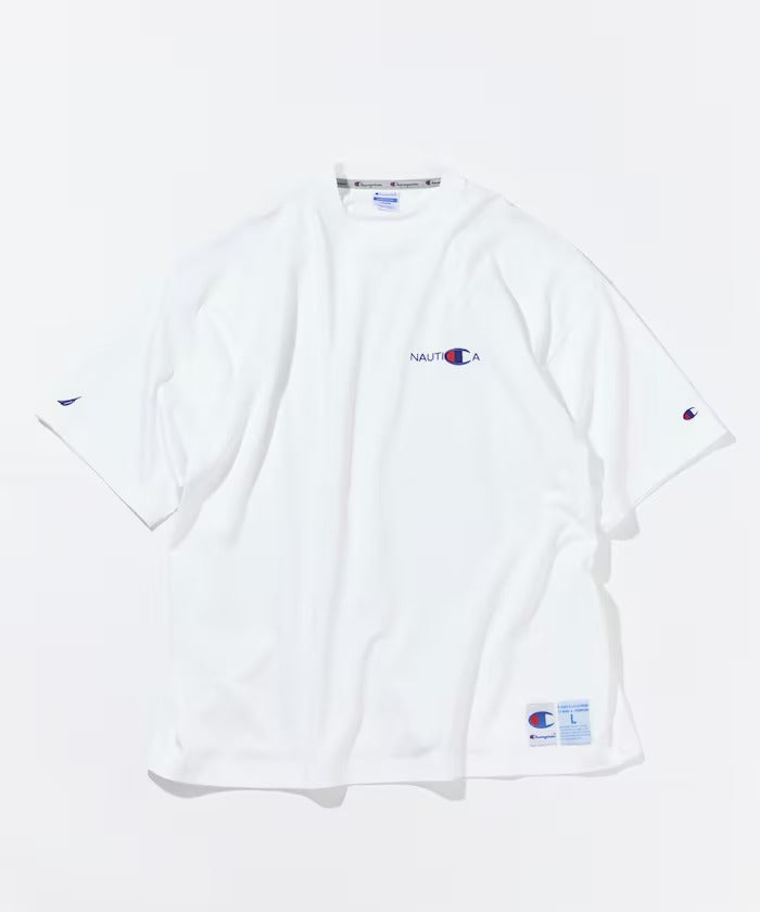 Champion × NAUTICA／日本聯名限定 刺繡厚磅圓領T恤