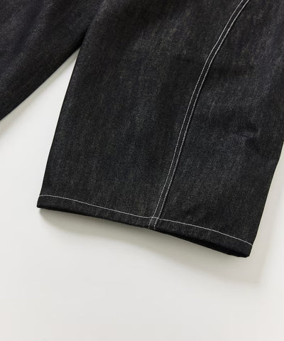 FREAK'S STORE／3D立體剪裁 抽繩 寬版牛仔褲