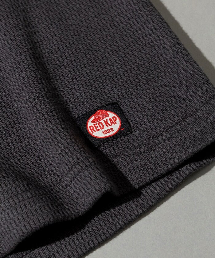 RED KAP × FREAK'S STORE / 日本聯名限定 亨利領 華夫格 長袖T恤