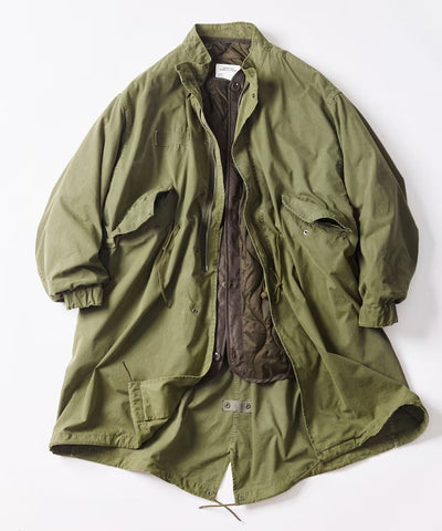FREAK'S STORE / 做舊褪色3WAY M-65鋪棉內裡兩件式短版軍裝外套組（26FW）