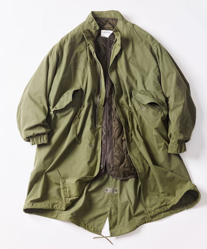 FREAK'S STORE / 做舊褪色3WAY M-65鋪棉內裡兩件式短版軍裝外套組（26FW）
