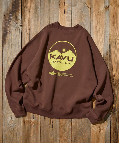 KAVU × FREAK'S STORE / 圓標刷毛 圓領衫（日本聯名限定）