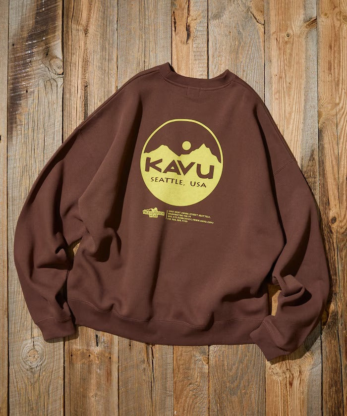 KAVU × FREAK'S STORE / 圓標刷毛 圓領衫（日本聯名限定）