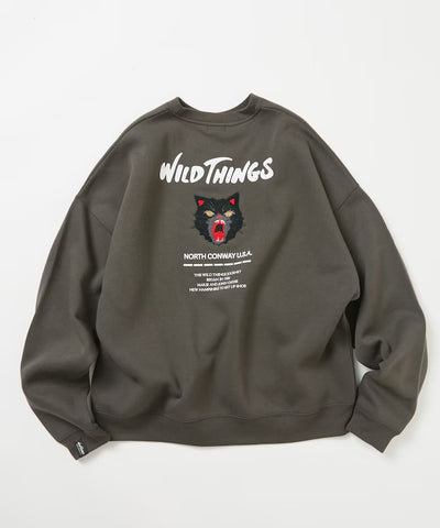 WILD THINGS×FREAK'S STORE / 貓咪圖騰圓領衫（日本聯名限定）