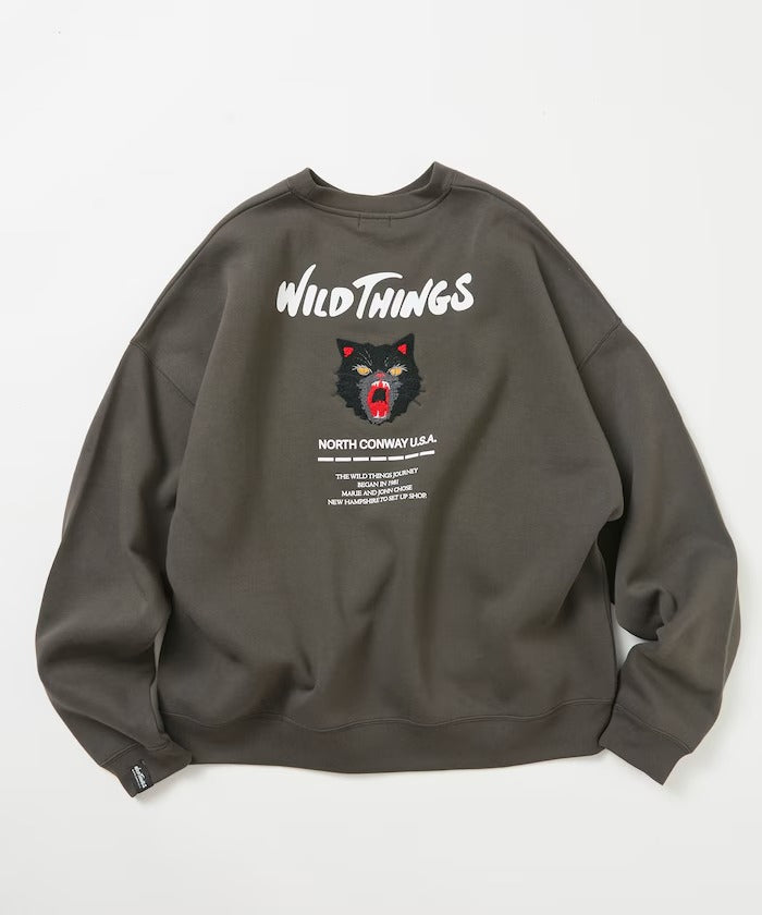 WILD THINGS×FREAK'S STORE / 貓咪圖騰圓領衫（日本聯名限定）