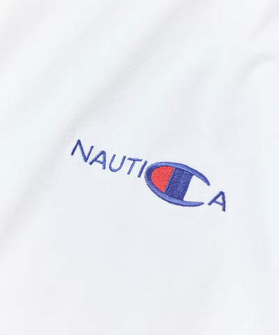 Champion × NAUTICA／日本聯名限定 刺繡厚磅圓領T恤