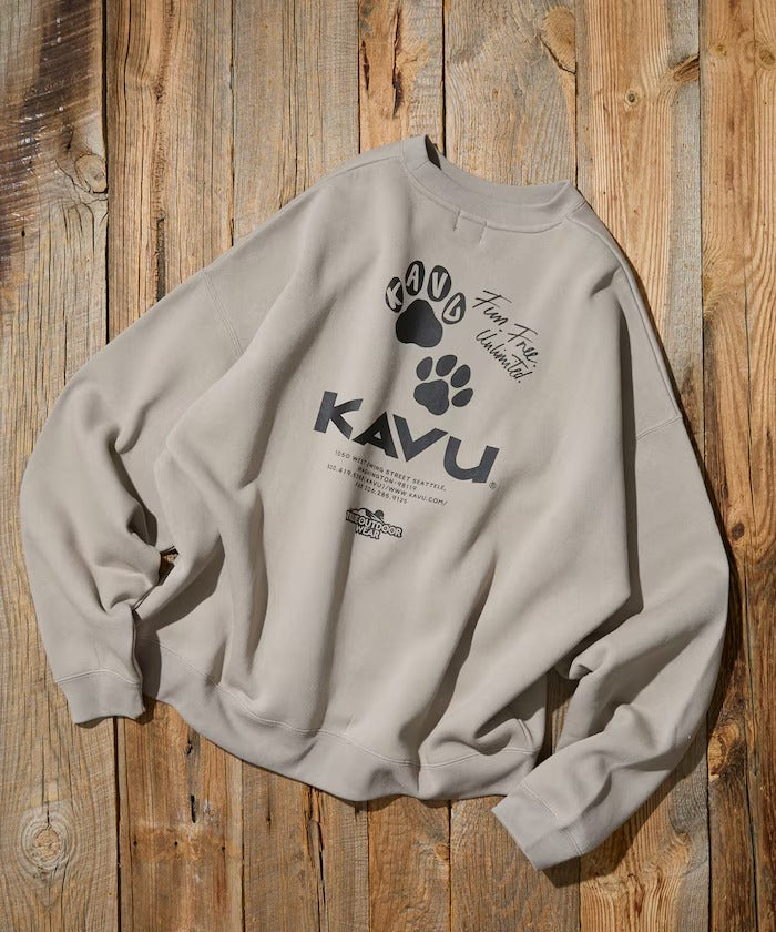 KAVU × FREAK'S STORE / 貓掌圖案 圓領衫（日本聯名限定）