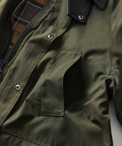 Barbour × Firsthand／別注羊皮革領寬版袖BEDALE騎士外套