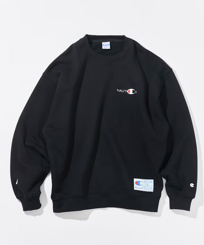 Champion × NAUTICA／日本聯名限定 刺繡刷毛 圓領衫