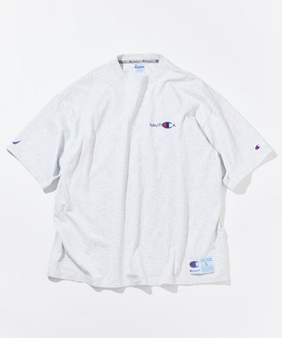 Champion × NAUTICA／日本聯名限定 刺繡厚磅圓領T恤