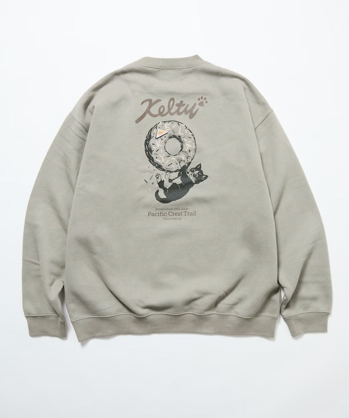 KELTY × FREAK'S STORE / 甜甜圈黑貓印花 圓領衫（日本聯名限定）