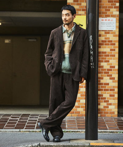 FREAK'S STORE／寬鬆版燈芯絨兩釦西裝外套套裝 Fabric by SOLOTEX(R)