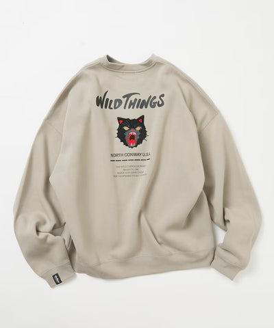 WILD THINGS×FREAK'S STORE / 貓咪圖騰圓領衫（日本聯名限定）