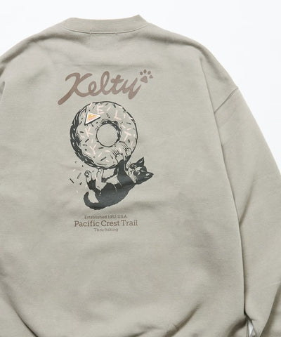 KELTY × FREAK'S STORE / 甜甜圈黑貓印花 圓領衫（日本聯名限定）