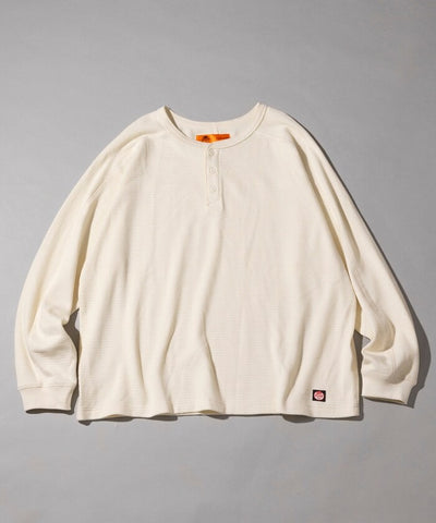 RED KAP × FREAK'S STORE / 日本聯名限定 亨利領 華夫格 長袖T恤