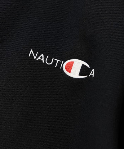 Champion × NAUTICA／日本聯名限定 刺繡刷毛 圓領衫