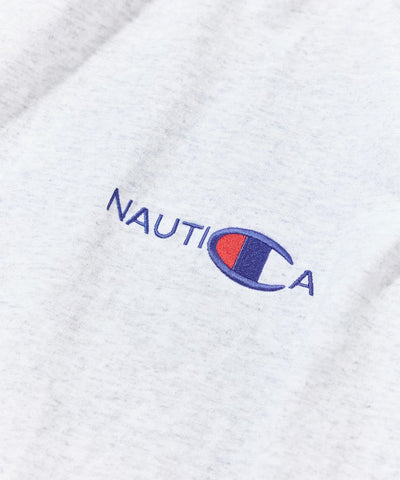 Champion × NAUTICA／日本聯名限定 刺繡厚磅圓領T恤