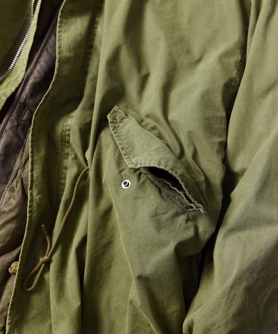 FREAK'S STORE / 做舊褪色3WAY M-65鋪棉內裡兩件式短版軍裝外套組（26FW）