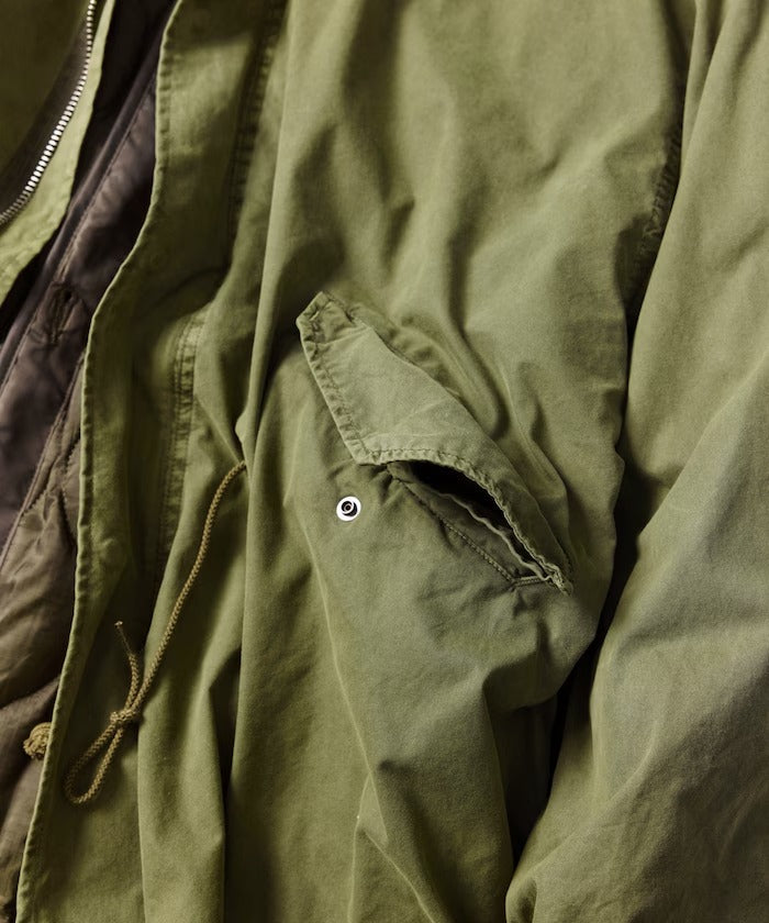 FREAK'S STORE / 做舊褪色3WAY M-65鋪棉內裡兩件式短版軍裝外套組（26FW）