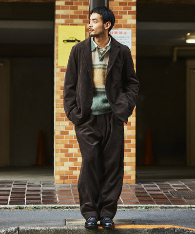FREAK'S STORE／寬鬆版燈芯絨兩釦西裝外套套裝 Fabric by SOLOTEX(R)