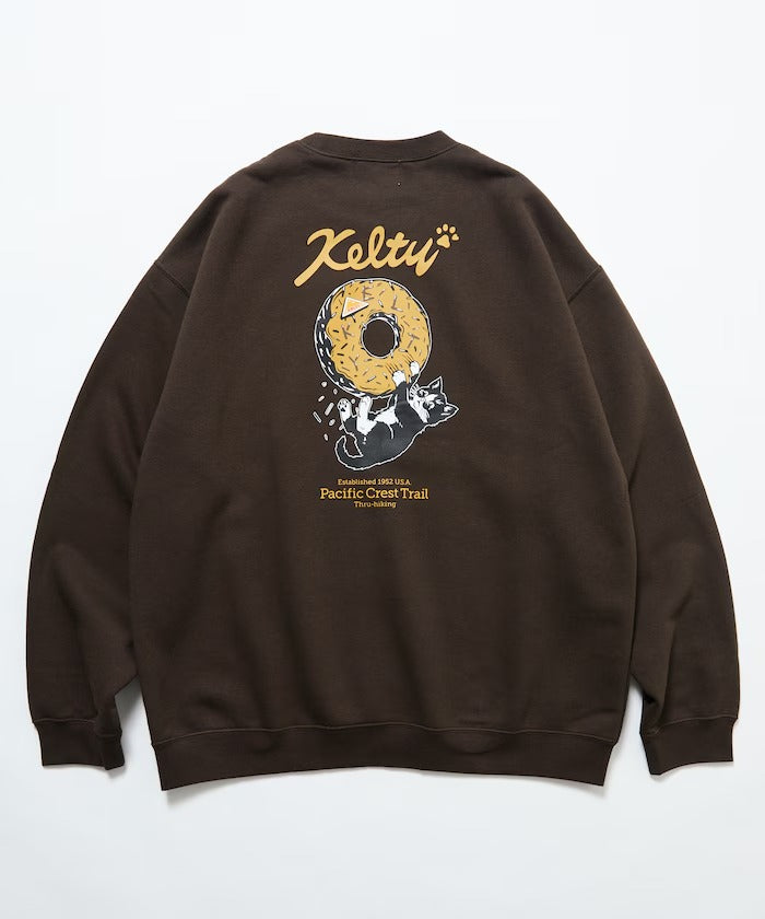 KELTY × FREAK'S STORE / 甜甜圈黑貓印花 圓領衫（日本聯名限定）