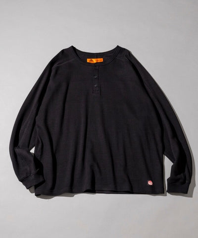 RED KAP × FREAK'S STORE / 日本聯名限定 亨利領 華夫格 長袖T恤