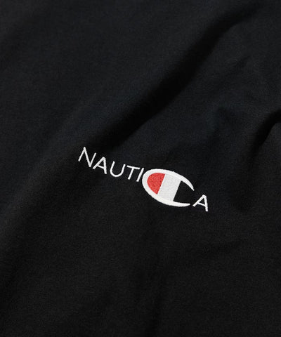 Champion × NAUTICA／日本聯名限定 刺繡厚磅圓領T恤