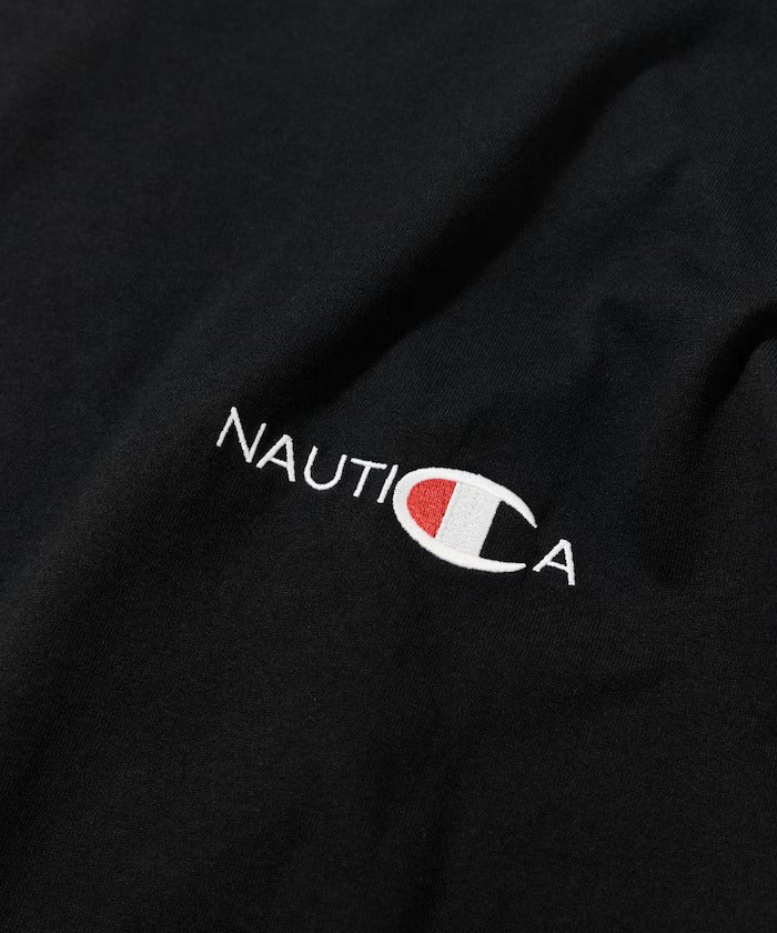 Champion × NAUTICA／日本聯名限定 刺繡厚磅圓領T恤
