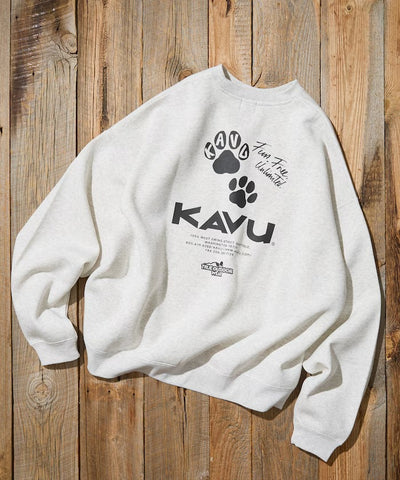 KAVU × FREAK'S STORE / 貓掌圖案 圓領衫（日本聯名限定）