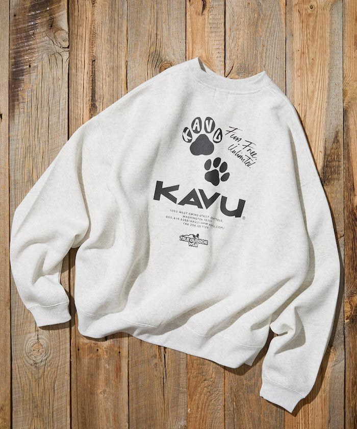 KAVU × FREAK'S STORE / 貓掌圖案 圓領衫（日本聯名限定）