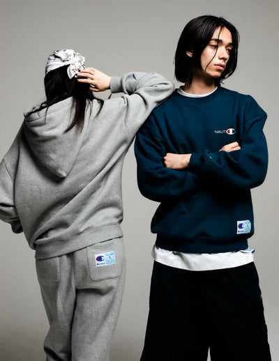 Champion × NAUTICA／NTC刷毛 連帽衫（日本聯名限定）