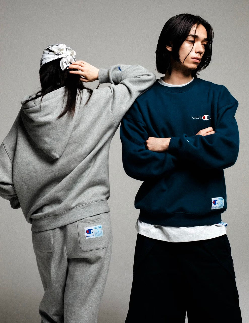Champion × NAUTICA／NTC刷毛 連帽衫（日本聯名限定）