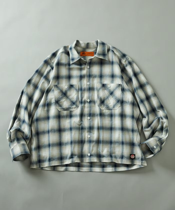 RED KAP × FREAK'S STORE / 別注短版 法蘭絨 長袖工作襯衫