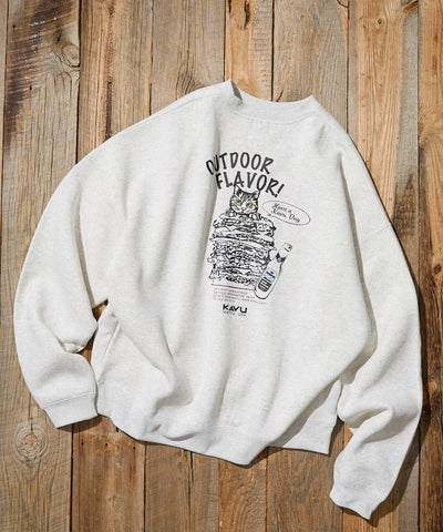 KAVU × FREAK'S STORE / 漢堡貓刺繡 圓領衫（日本聯名限定）