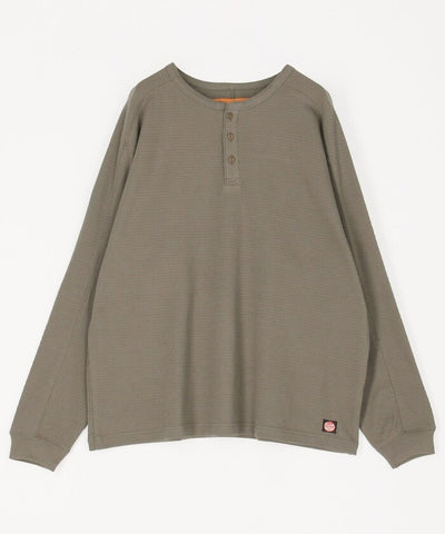 RED KAP × FREAK'S STORE / 日本聯名限定 亨利領 華夫格 長袖T恤