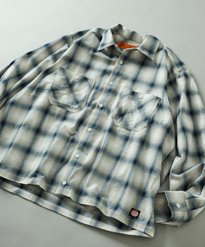 RED KAP × FREAK'S STORE / 別注短版 法蘭絨 長袖工作襯衫