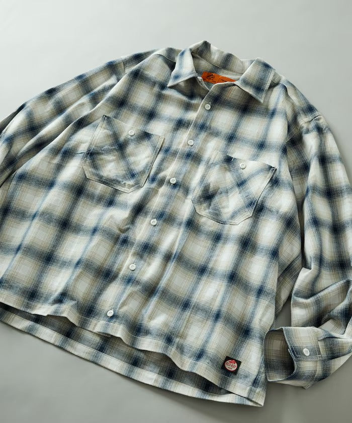 RED KAP × FREAK'S STORE / 別注短版 法蘭絨 長袖工作襯衫