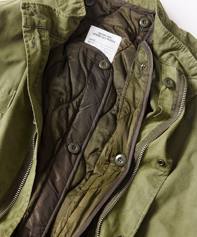 FREAK'S STORE / 做舊褪色3WAY M-65鋪棉內裡兩件式短版軍裝外套組（26FW）