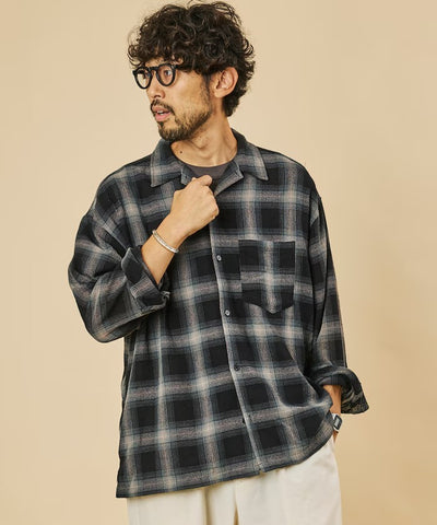 FREAK'S STORE / 漸層格紋 長袖襯衫