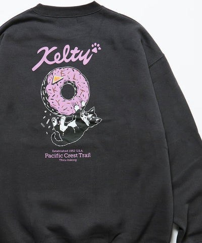 KELTY × FREAK'S STORE / 甜甜圈黑貓印花 圓領衫（日本聯名限定）