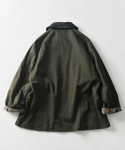 Barbour × Firsthand／別注羊皮革領寬版袖BEDALE騎士外套