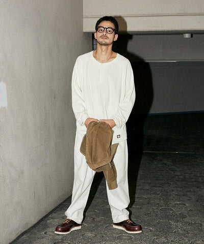 RED KAP × FREAK'S STORE / 日本聯名限定 亨利領 華夫格 長袖T恤