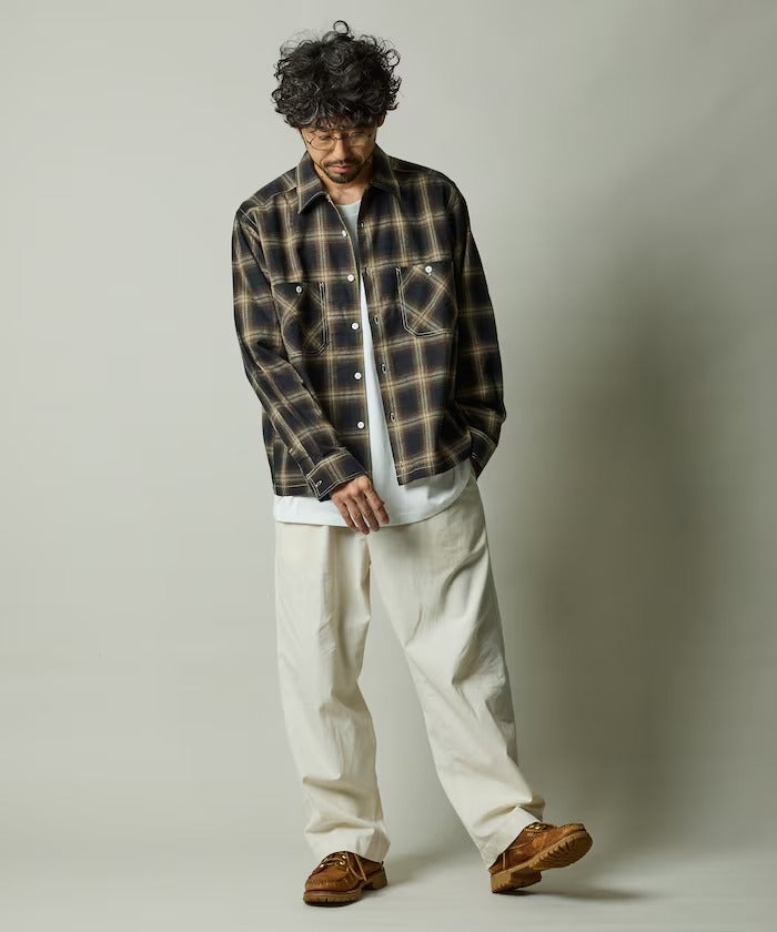 RED KAP × FREAK'S STORE / 別注短版 法蘭絨 長袖工作襯衫