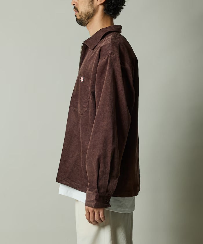 RED KAP × FREAK'S STORE／日本聯名限定 燈芯絨 半拉鏈 套頭長袖襯衫